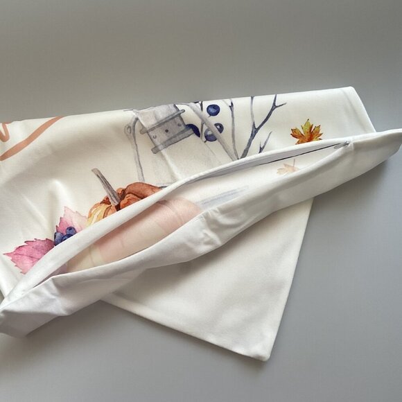 FALL AUTUMN HARVEST PUMPKIN OWL PILLOW COVERS SET 4 SOFT - Picture 10 of 13